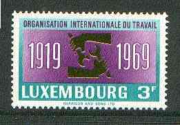 Luxembourg 1969 International Labour Organization 3f unmounted mint, SG 840*, stamps on , stamps on  stamps on business, stamps on  stamps on  tuc , stamps on  stamps on 