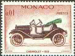 Monaco 1961 Chevrolet 1912 1c (from Veteran Motor Cars set) unmounted mint SG 704*, stamps on , stamps on  stamps on chevrolet