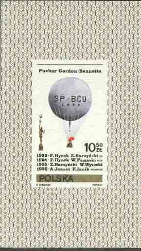 Poland 1981 Balloons imperf m/sheet unmounted mint, SG MS 2727, Mi BL 85, stamps on aviation, stamps on balloons