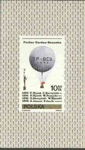 Poland 1981 Balloons imperf m/sheet unmounted mint, SG MS 2727, Mi BL 85, stamps on aviation, stamps on balloons