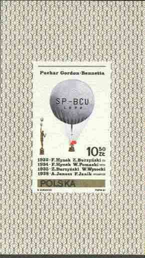 Poland 1981 Balloons imperf m/sheet unmounted mint, SG MS 2727, Mi BL 85, stamps on , stamps on  stamps on aviation, stamps on balloons