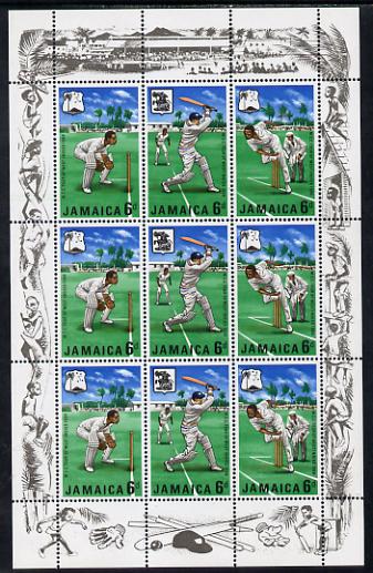 Jamaica 1968 MCC's West Indies Tour perf strip of 3 unmounted mint, SG 267-9, stamps on , stamps on  stamps on sport, stamps on  stamps on cricket