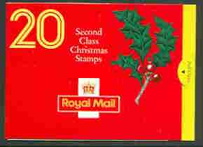 Great Britain 1991 Christmas - Illuminated Letters booklet containing pane of 20 x 18p, stamps on , stamps on  stamps on christmas, stamps on bibles