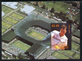 St Vincent - Bequia 1988 International Tennis Players $5 m/sheet (Ivan Lendl) unmounted mint, stamps on , stamps on  stamps on sport  tennis    personalities