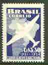 Brazil 1956 25th Anniversary of National Airmail (DC-3 & Map) unmounted mint SG 940*, stamps on , stamps on  stamps on aviation, stamps on douglas, stamps on dc, stamps on maps