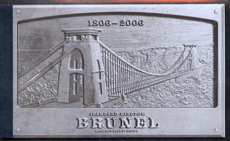 Booklet - Great Britain 2006 Birth Bicentenary of Isambard Kingdom Brunel Â£7.40 Prestige booklet complete and very fine, SG DX36, stamps on personalities, stamps on bridges, stamps on engineering