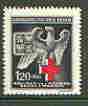 Bohemia & Moravia 1943 Red Cross Fund 1k20 + 8k80 unmounted mint SG 112*, stamps on , stamps on  stamps on red cross, stamps on birds of prey, stamps on eagle, stamps on birds