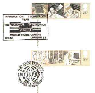 Great Britain 1982 Information Technology set of 2 PHQ cards with appropriate stamps each very fine used with first day cancels, stamps on , stamps on  stamps on communications, stamps on computers, stamps on libraries, stamps on  stamps on technology