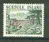 Norfolk Island 1961 Bloody Bridge 5s (from 1960 def set) superb used with light corner cds cancel SG 35, stamps on bridges, stamps on civil engineering