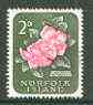 Norfolk Island 1960 Lagunaria 2d (from 1960 def set) superb used with light corner cds cancel SG 25, stamps on flowers, stamps on 