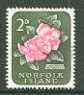 Norfolk Island 1960 Lagunaria 2d (from 1960 def set) superb used with light corner cds cancel SG 25, stamps on , stamps on  stamps on flowers, stamps on 