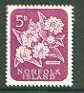 Norfolk Island 1960 Lantana 5d (from 1960 def set) superb used with light corner cds cancel SG 27, stamps on flowers, stamps on 