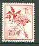 Norfolk Island 1961 fringed Hibiscus 1s1d (from 1960 def set) superb used with light corner cds cancel SG 31, stamps on , stamps on  stamps on flowers, stamps on  stamps on hibiscus