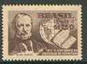 Brazil 1957 Centenary of Spiritualism Code unmounted mint, SG 957, stamps on religion, stamps on globes, stamps on books
