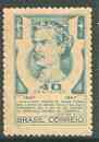 Brazil 1947 Birth Centenary of Castro Alves (poet) unmounted mint SG 738*, stamps on poetry, stamps on literature