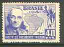 Brazil 1947 Visit President Truman (without gum) SG 742, stamps on constitutions, stamps on nato, stamps on maps, stamps on monuments, stamps on americana, stamps on civil engineering, stamps on statues, stamps on bridge (card game)