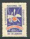 Brazil 1946 National Exhibition of Orchids unmounted mint, SG 735, stamps on flowers, stamps on orchids