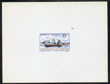 Malagasy Republic 1962 Tanker 15f imperf deluxe miniature sheet unmounted mint, stamps on ships