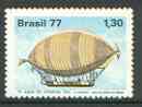 Brazil 1977 Airship 'Pax' (from Aviation Anniversaries set) unmounted mint, SG 1683*, stamps on , stamps on  stamps on aviation, stamps on airships