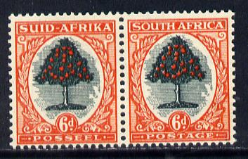 South Africa 1951 Orange Tree 6d se-tenant bi-lingual pair unmounted mint, SG 119a, stamps on , stamps on  stamps on trees, stamps on  stamps on fruit, stamps on  stamps on  kg6 , stamps on  stamps on 