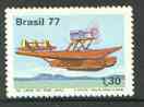 Brazil 1977 Savoia Marchetti Flying Boat (from Aviation Anniversaries set) unmounted mint, SG 1684*, stamps on , stamps on  stamps on aviation, stamps on flying boats, stamps on savoia