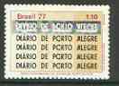 Brazil 1977 Newspaper Anniversary unmounted mint, SG 1662*, stamps on , stamps on  stamps on newspapers