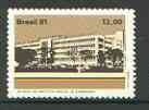 Brazil 1981 Military Institute of Engineering unmounted mint, SG 1911, stamps on militaria, stamps on engineering