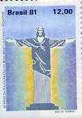Brazil 1981 Monument to Christ the Redeemer unmounted mint, SG 1921, stamps on monuments, stamps on statues, stamps on religion