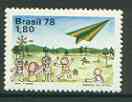 Brazil 1978 National Day (Children playing Football) unmounted mint SG 1724, stamps on children, stamps on football, stamps on toys, stamps on sport