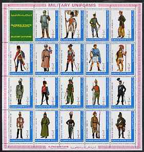 Ajman 1972 Military Uniforms #1 complete perf set of 19 values unmounted mint, Mi 1774-92A, stamps on militaria, stamps on uniforms