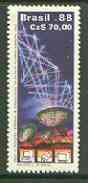 Brazil 1988 Anniversary of Ansat 10 (Dish Aerials) unmounted mint SG 2341, stamps on satellites, stamps on  tv , stamps on computers, stamps on communications