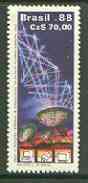 Brazil 1988 Anniversary of Ansat 10 (Dish Aerials) unmounted mint SG 2341, stamps on , stamps on  stamps on satellites, stamps on  stamps on  tv , stamps on  stamps on computers, stamps on communications