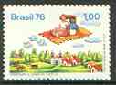 Brazil 1976 Stamp Day (Magic Carpet of Stamps) unmounted mint SG 1620, stamps on , stamps on  stamps on postal, stamps on stamp on stamp, stamps on carpets, stamps on  stamps on magic, stamps on  stamps on stamponstamp