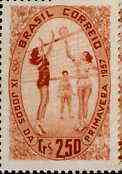 Brazil 1957 Spring Games (Volleyball) unmounted mint, SG 963*, stamps on , stamps on  stamps on sport, stamps on volleyball, stamps on women