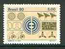 Brazil 1980 National Telecommunications System unmounted mint, SG 1860, stamps on communications, stamps on telephones