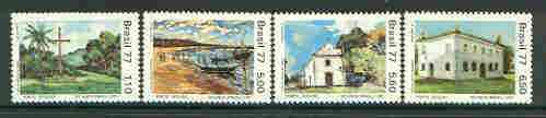 Brazil 1977 UPU Centenary (Views) set of 4 unmounted mint, SG 1658-61, stamps on upu, stamps on tourism, stamps on  upu , stamps on 