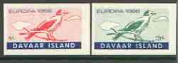 Davaar Island 1966 Europa (Birds) imperf set of 2 unmounted mint*, stamps on , stamps on  stamps on europa, stamps on birds