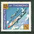 Thomond 1965 Jet Liner 2s (Diamond shaped) with 'Sir Winston Churchill - In Memorium' overprint in black with opt inverted* unmounted mint, stamps on aviation, stamps on churchill, stamps on 