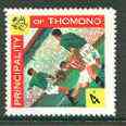 Thomond 1965 Football 4d (Diamond shaped) with Sir Winston Churchill - In Memorium overprint in gold unmounted mint*, stamps on football, stamps on sport, stamps on churchill, stamps on 