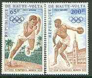 Upper Volta 1972 Munich Olympic Games set of 2 unmounted mint, SG 363-64*, stamps on , stamps on  stamps on olympics, stamps on discus, stamps on running