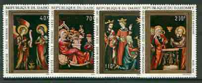 Dahomey 1970 Christmas (Miniature Paintings) set of 4 unmounted mint, SG 423-26*, stamps on , stamps on  stamps on arts, stamps on christmas