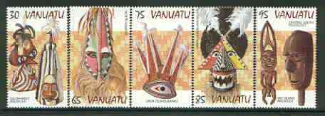 Vanuatu 1998 Vanuatu Culture (2nd series - Masks) set of 5 unmounted mint, SG 772-776, stamps on , stamps on  stamps on masks