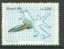 Brazil 1985 AM-X (Military Airplane) Project unmounted mint SG 2183*, stamps on , stamps on  stamps on aviation