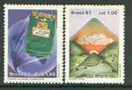 Brazil 1987 Special Mail Services set of 2 unmounted mint, SG 2270-71, stamps on , stamps on  stamps on postal