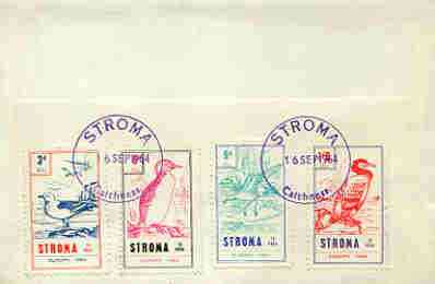 Stroma 1964 Europa (Birds) perf set of 4 on reverse of cover to London which bears the normal 3d UK inland rate. Note: I have several of these covers so the one you recei...