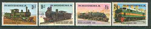Rhodesia 1969 Beira-Salisbury Railway set of 4 very fine cds used, SG 431-34, stamps on railways