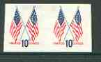United States 1973 Flags of177 & 1973 unmounted mint imperf pair, SG 1518a, stamps on flags