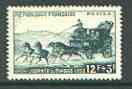 France 1952 Stamp Day (Mail Coach) unmounted mint, SG 1140*, stamps on , stamps on  stamps on horses, stamps on postal, stamps on mail coaches