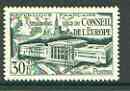 France 1952 Council of Europe 30f green unmounted mint, SG 1145*, stamps on buildings, stamps on europa