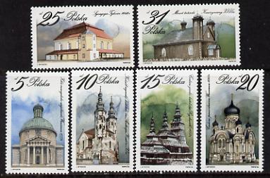 Poland 1984 Religious Architecture set of 6 unmounted mint, SG 2970-5*, stamps on , stamps on  stamps on buildings  religion